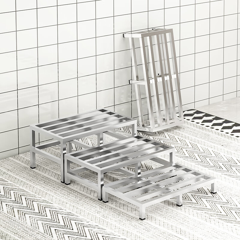 Quanjingge refrigerator base rack stainless steel tube bracket commercial hotel moisture-proof rice noodle rack flower pot fish tank storage rack base bracket / height 10cm (0.5mm thick steel tube) length 30 width 30cm