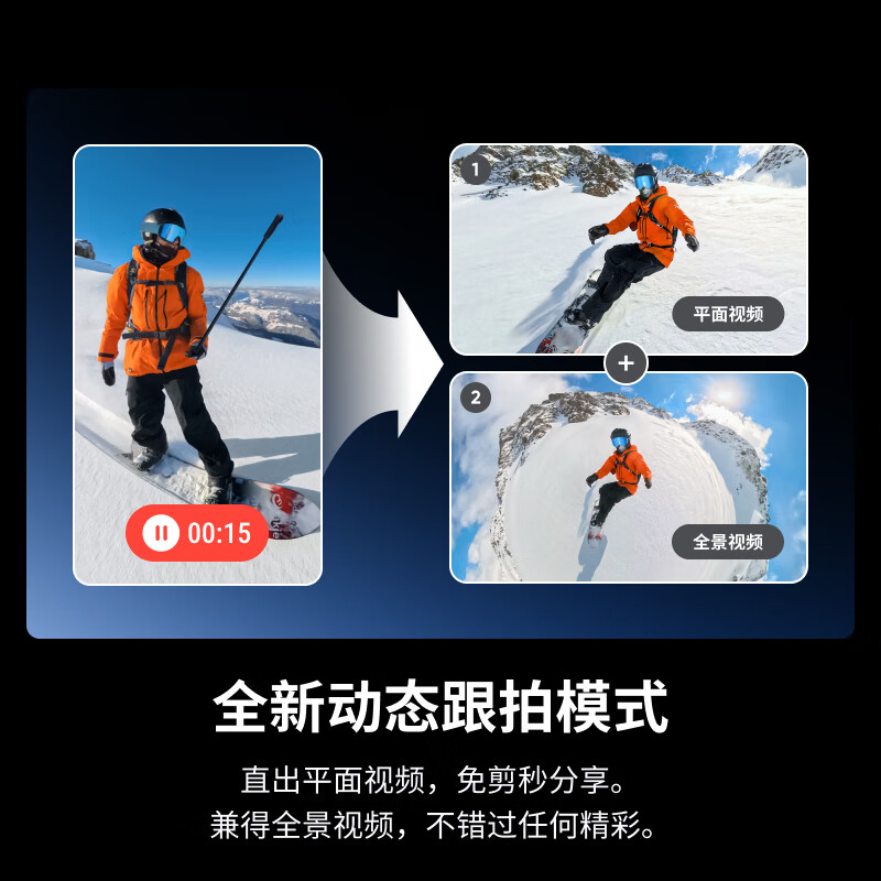 影石Insta360【新品】影石Insta360 X5 全景运动相机8K高清防抖防水手持口袋摄像机（单板滑雪套装）