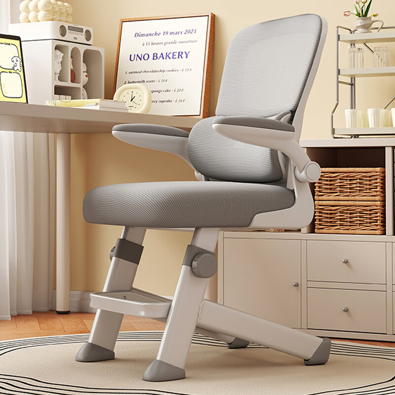 Huixun Jingdong's own brand computer chair study chair engineering chair lift office chair desk chair back chair elegant gray suspended lumbar support + lift adjustment