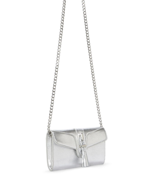 Vince Camuto Women's Chain Wallet 7 Card Slots Genuine Leather Autumn Light Luxury Small Bag Silver Single Size