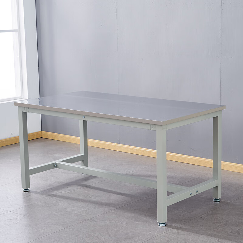 Kegang stainless steel workbench operating table packing table dust-free workshop desk waterproof anti-rust high temperature resistant operating table school laboratory acid and alkali resistant corrosion resistant instrument test bench can be customized Stainless steel desktop 200*60*75 load-bearing 300kg