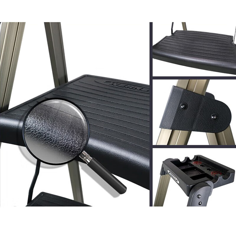 Werner ladder herringbone ladder aluminum alloy four-step folding ladder 1.6 meters with tool drag 234T-3CN