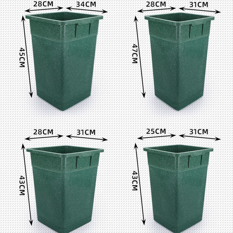 Trash bin liner, square outdoor peel box inner barrel, square trapezoidal aluminum plastic inner barrel, outdoor round barrel without lid, square barrel 25*31*43 high