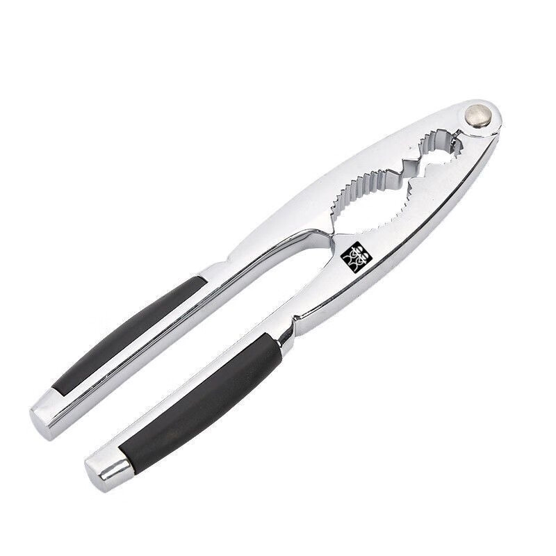 Zwilling German DOUBLEDELI Pecan Clamp Sheller Household Chestnut Multi-functional Artifact for Opening Walnut Nuts Walnut Clamp - Black Handle Three Holes 1