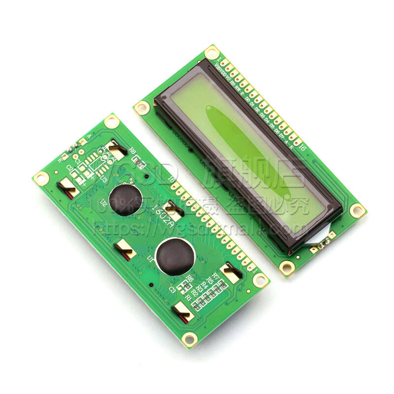 Dafuri LCD1602 liquid crystal display 1602A 5V blue background/blue screen with backlight white font yellow-green screen display device 1602 blue screen 5V (1 piece)