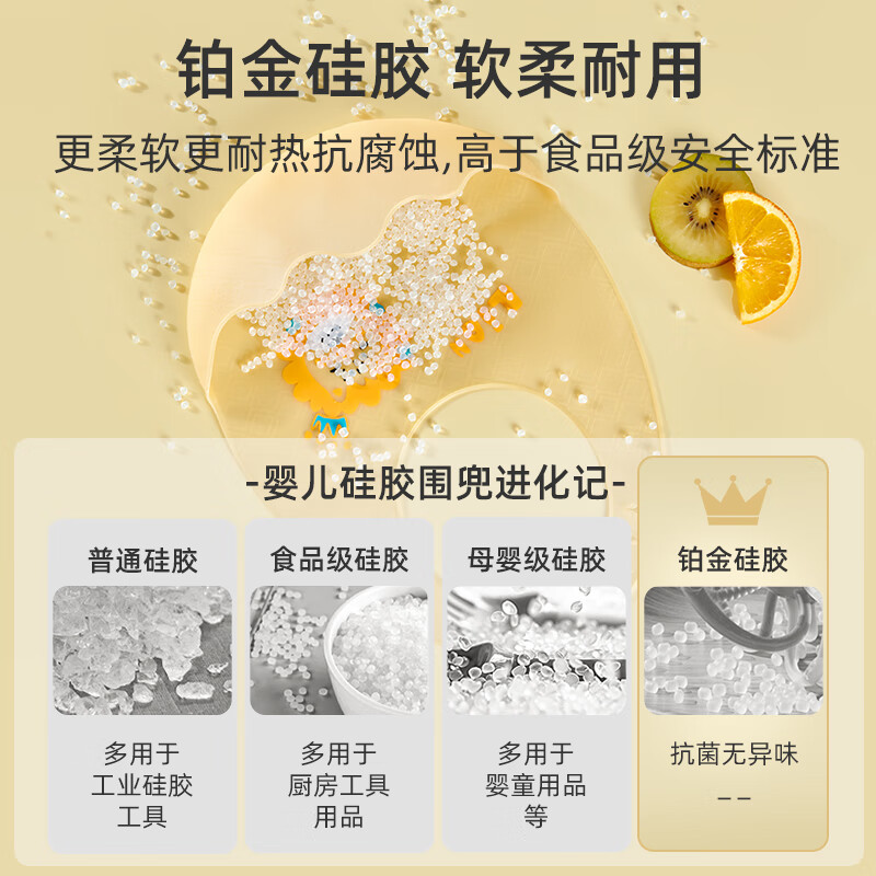 JOYNCLEON baby food bib baby rice bag waterproof silicone eating bib soft bag JYP58426