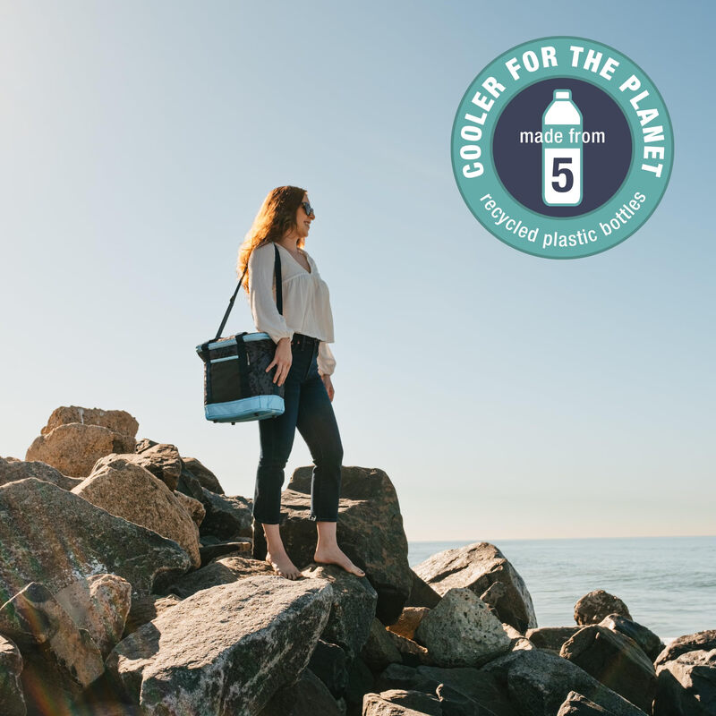 CleverMade 24-can portable folding insulated cooler outdoor camping picnic car camouflage design