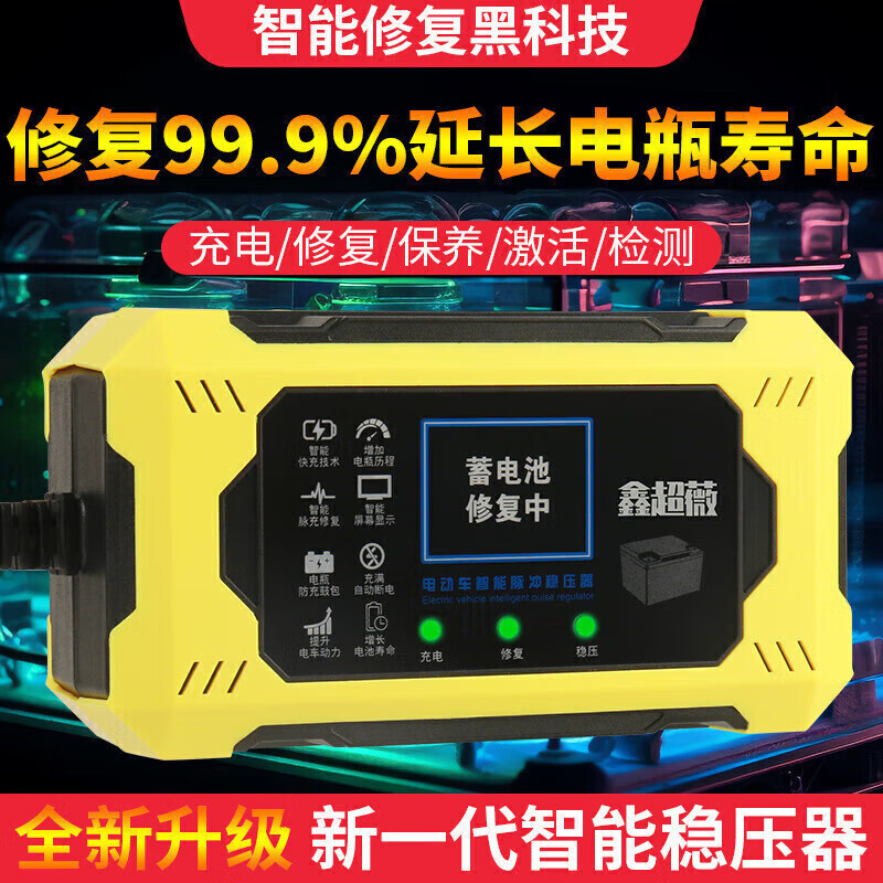 Battery Repairer Pulse Repair Two- and Three-Wheel Electric Vehicles Universal Battery Repair Artifact Battery Automatic Breaker Automatic Power-off 2026 Latest Model - No More Battery Changes
