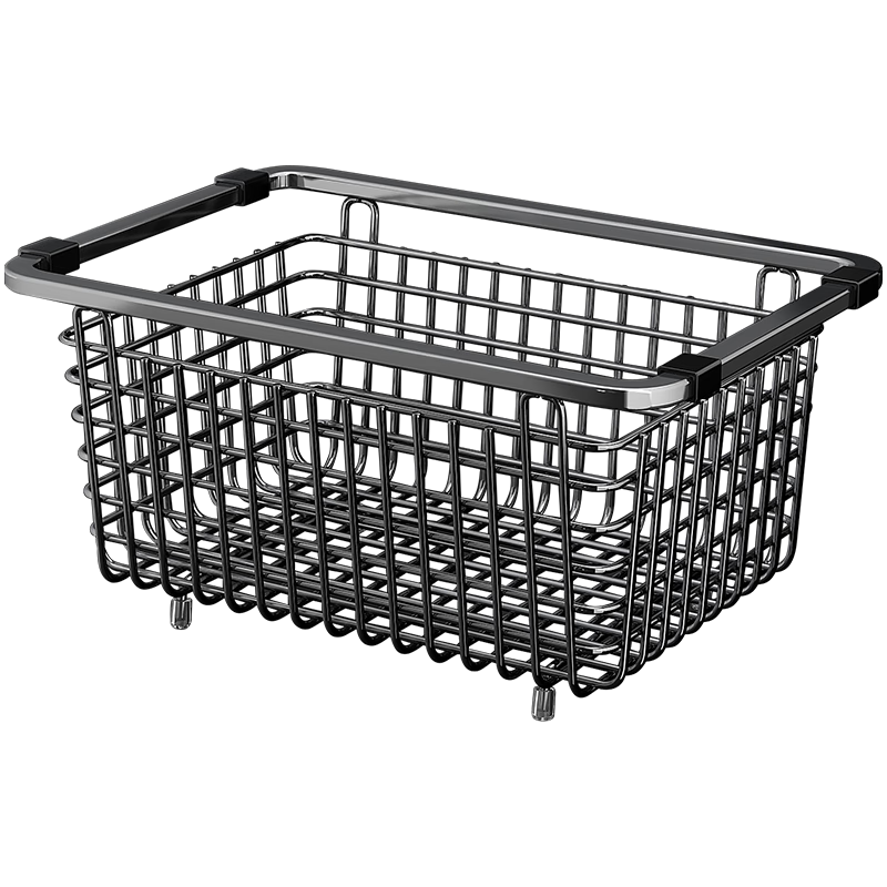 YOUQIN Kitchen Sink Rack Drain Basket 304 Stainless Steel Sink Drain Basket Pool Wash Basin Bowl Drain Rack 39 Gray Nano Encrypted Model