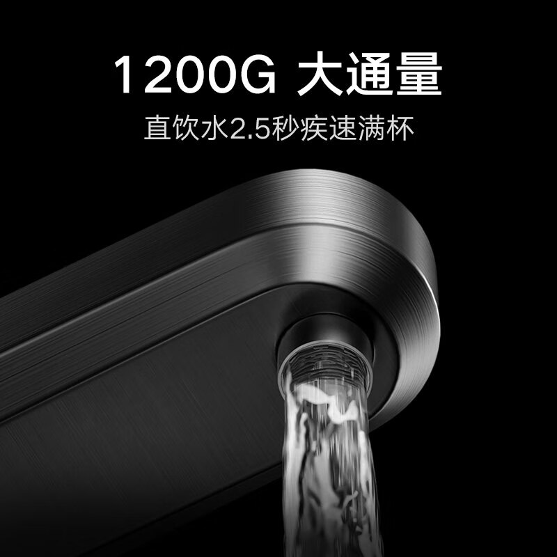 Mijia dual water outlet Xiaomi water purifier pro dual water outlet dual faucet 1200G household large throughput kitchen direct drinking 6 years RO filter purification and drinking all-in-one water purifier MR1292