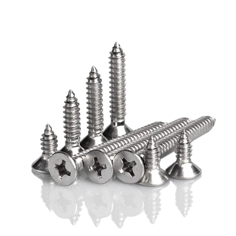 Tianli 304 stainless steel self-tapping screws cross countersunk head flat head screws extended KA wood screws M4*30 (100 pieces)