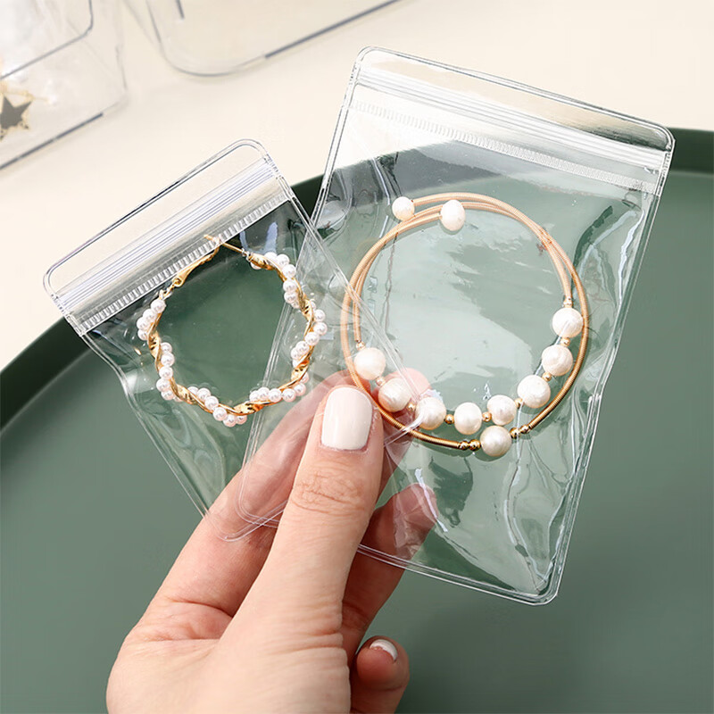 TaTanice jewelry storage bags, 60 pieces, anti-oxidation jewelry bags, earrings, ear studs, necklace storage bags, jewelry seal bags