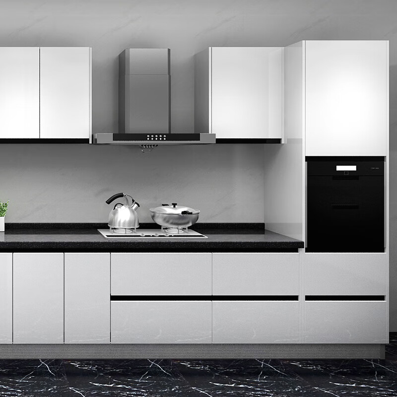 Wen Yijia Shenzhen Hong Kong cabinet open kitchen integral quartz stone small apartment public housing whole house furniture production deposit