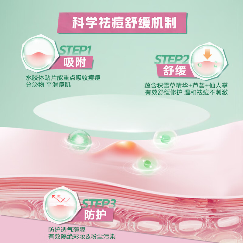 Mentholatum Dunle Skin Invisible Acne Patch Suction Puss Remove Acne Soothing Day and Night Dual Effect Repair Acne Patch 26 Pieces Suitable for Sensitive Skin