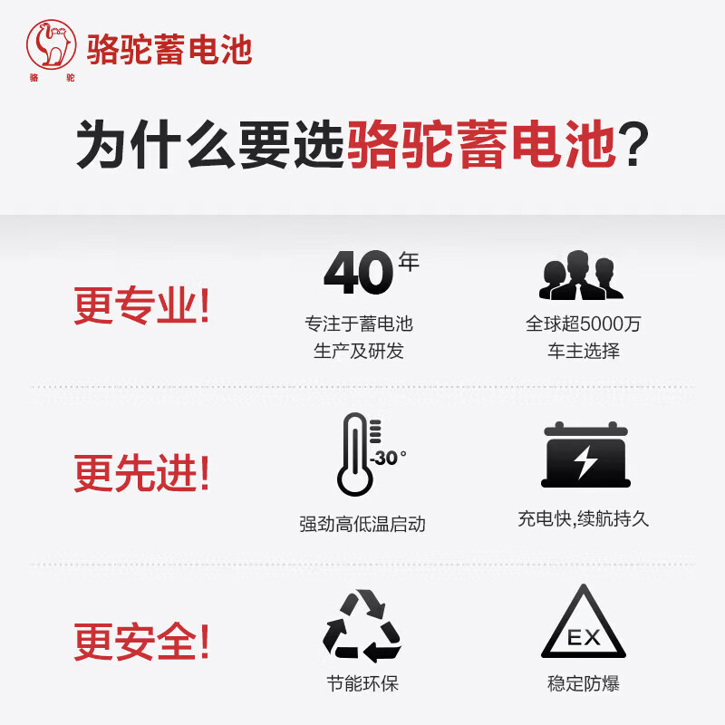 Camel Camel car battery high-performance maintenance-free start-stop series AGM80 door-to-door installation and trade-in