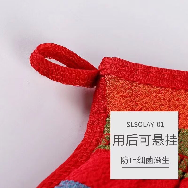 Fat Donglai's same style bath towel, powerful coarse sand decontamination double-sided bath towel, mud rub, gray gloves, bath god, blue + red + yellow 3 pieces