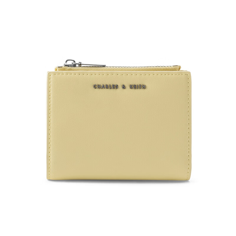 CHARLES&KEITH small ck simple multi-card slot versatile short PU wallet mini women's multi-color Ivory ivory XXS