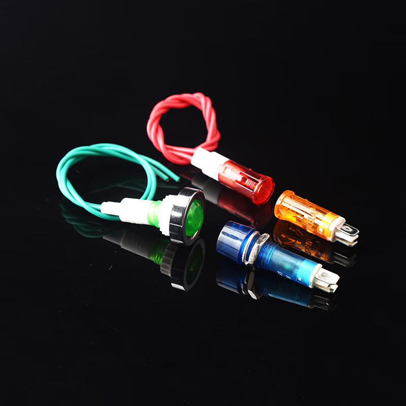 10MM corded indicator light signal light XD10-3 power light XD7-1 work indicator light MDX-11A XD10-3 blue 220v (5 pieces)
