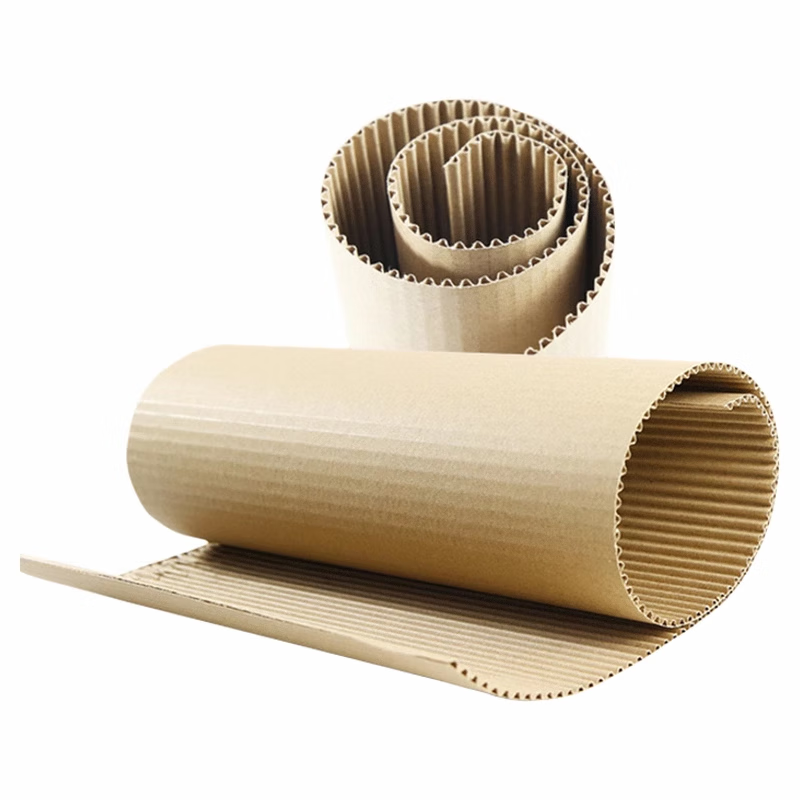 Corrugated cardboard double layer thin leather sheet paper cat claw roll ring DIY handmade corrugated furniture kraft wrapping paper customization 100*100cm*10 sheets double layer corrugated paper thickness 3mm