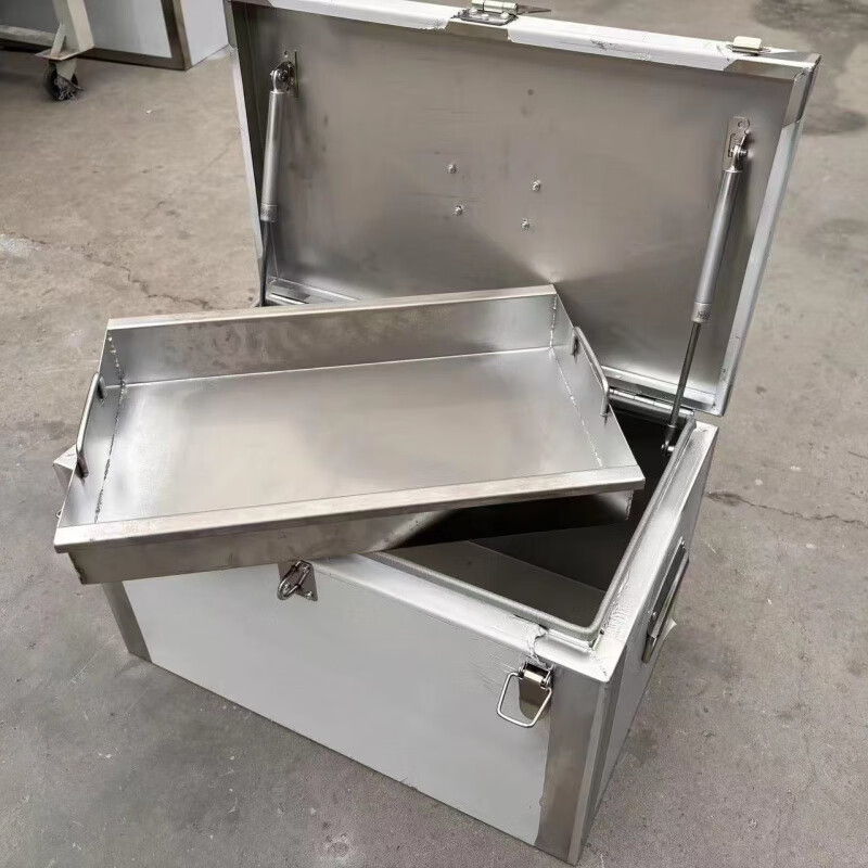 An Junsheng stainless steel tool box large waterproof fully welded home appliance repair vehicle multi-functional mobile wheeled storage box customized 40 long * 25 wide * 25 high 1.5 thick with hydraulic rod