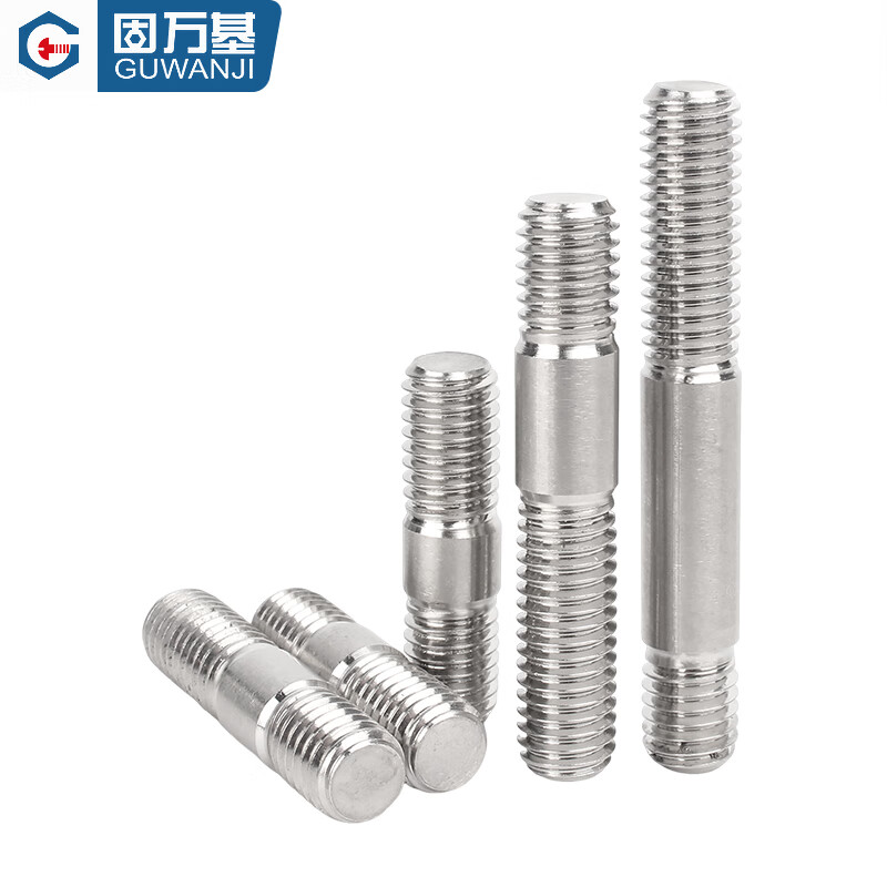 Guwanji GB898 unequal length double-headed bolts 304 stainless steel thick rod double-headed screws two-headed screws M5M6M8-M20 M6x30 (5 pieces)