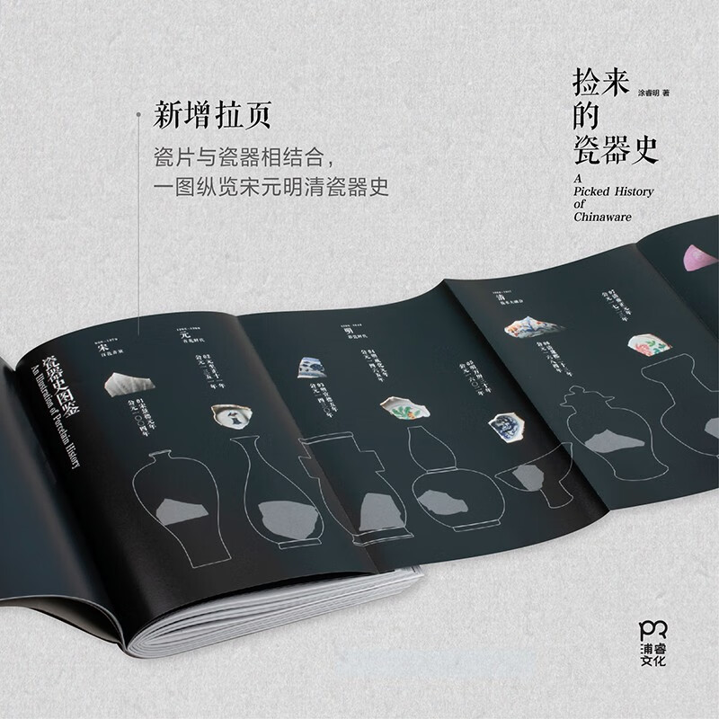 The History of Collected Porcelain Tu Ruiming Discovered important moments in the history of Chinese porcelain from the ancient porcelain fragments picked up by chance. New binding, replicating the texture of porcelain on paper Ceramic Arts and Crafts Traditional Culture