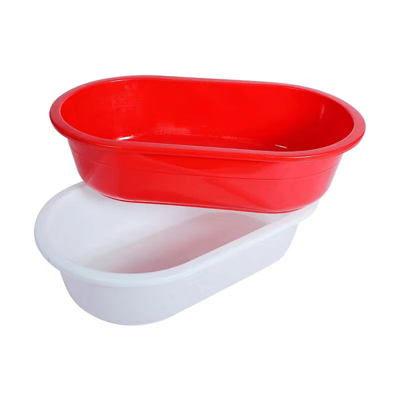 Bath basin adult household extra large children's thickened plastic water tank oval lobster basin aquaculture big red basin 100 low pressure long basin red