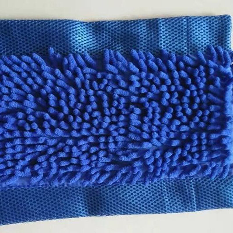 Flat mop replacement cloth chenille cloth clip-on caterpillar mop floor wiping cloth household dust pusher chenille gray 3 pack