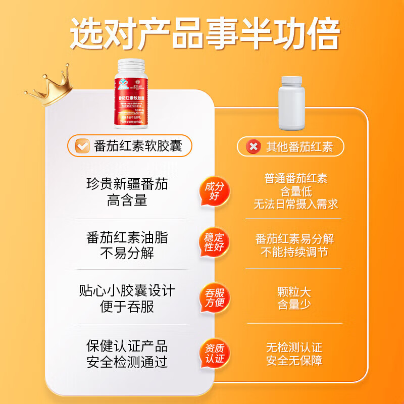 General Official Flagship Lycopene Soft Capsules 60 Capsules to Improve Immunity and Supplement Vitamin E for Pregnancy 5 Bottles