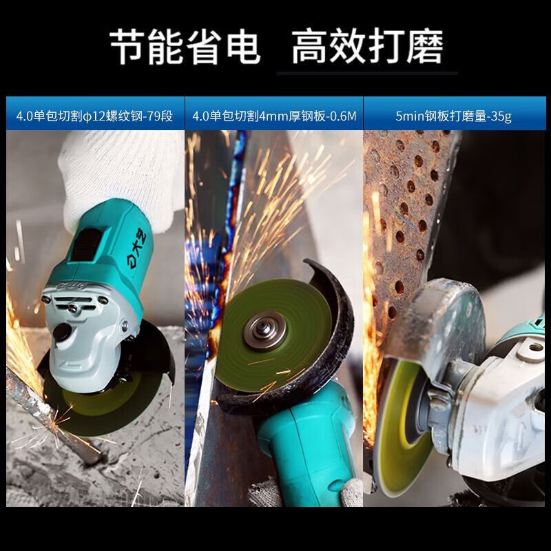 Dayi angle grinder original brushless angle grinder 5801S cutting grinding and polishing machine multi-functional cutting machine tool A7-5801S lithium battery rechargeable angle grinder bare metal