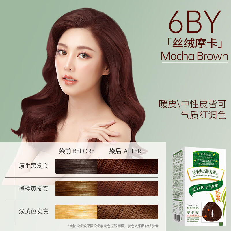 Zhanghua (SAVOL) Ecological Hair Dye Cream 142ml Mocha Brown Plant White Covering Hair Dye Covering White Hair Dye Cream Jingdong Self-operated Men and Women