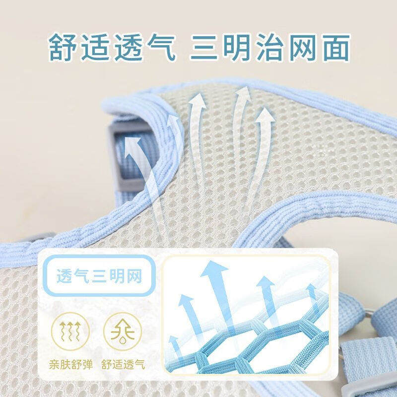 Large dog chest and back leash, Samoyed dog walking chain, outdoor dog harness, vest, pet supplies, retractable dog rope, blue + 5 meters retractable rope, XS shot, recommended 1-6 catties