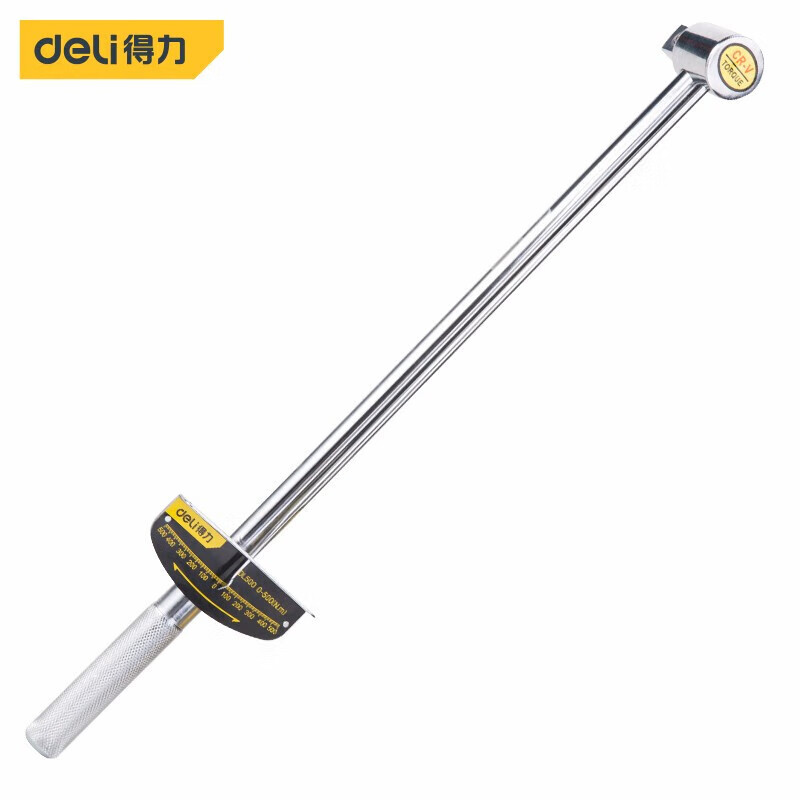 Deli Torque Wrench Pointer Type Kilogram Wrench Torque Wrench Pointer Type Torque Wrench 0-500N.m DL500