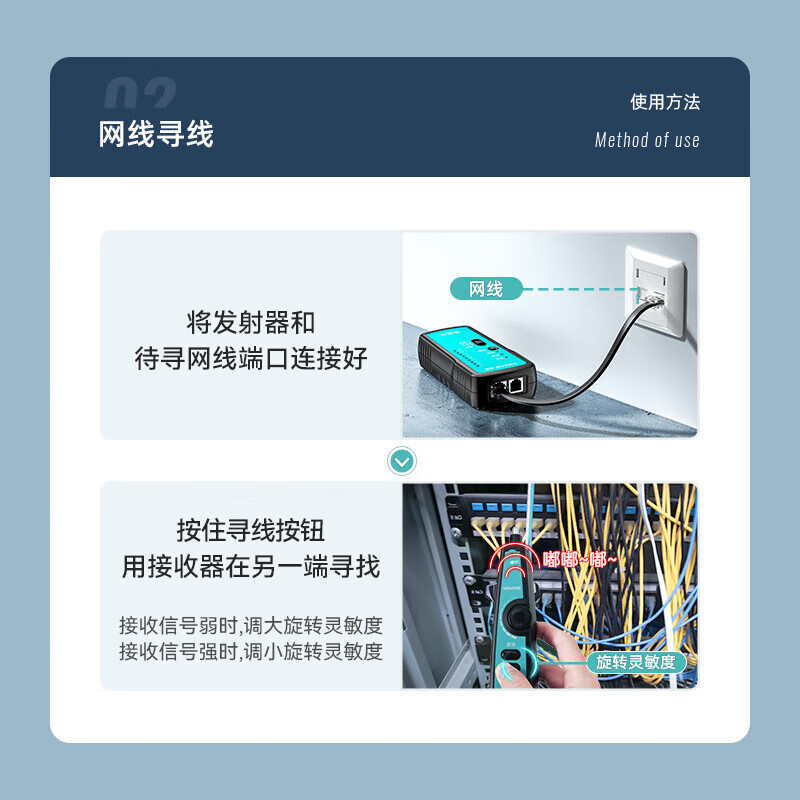 Shanze Network Cable Tester Multifunctional Cable Tester Computer Network Crystal Head Telephone Line Engineering Household Tester Precision Cable Finder Anti-interference and Noise Reduction Chip