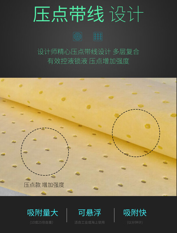 Yellow liquid absorbent cotton absorbs acid and alkali dangerous goods absorbent cotton absorbent pad special industrial chemicals oil absorbent cotton roll yellow 4mm 10 sheets