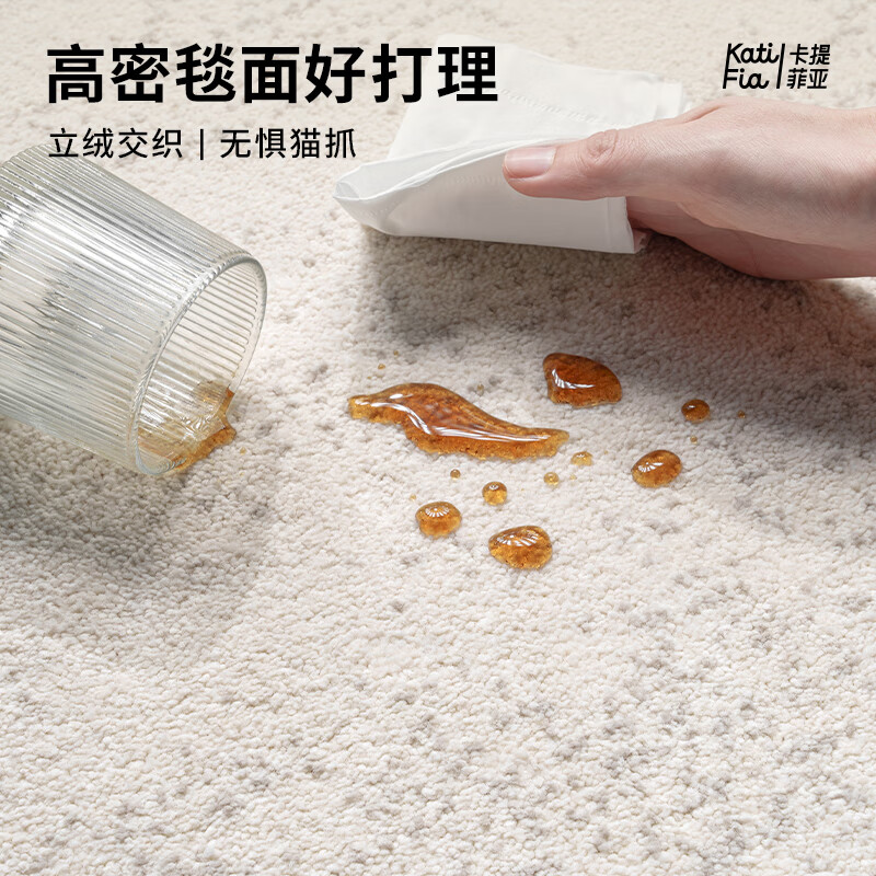 Cartifiya glue-free waterproof, formaldehyde-free, antibacterial, simple, modern, light luxury, non-slip living room carpet, Danish Snow 2*2.9 meters