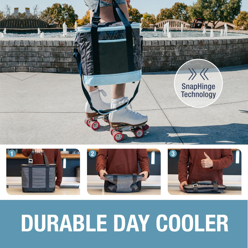 CleverMade 24-can portable folding insulated cooler outdoor camping picnic car camouflage design