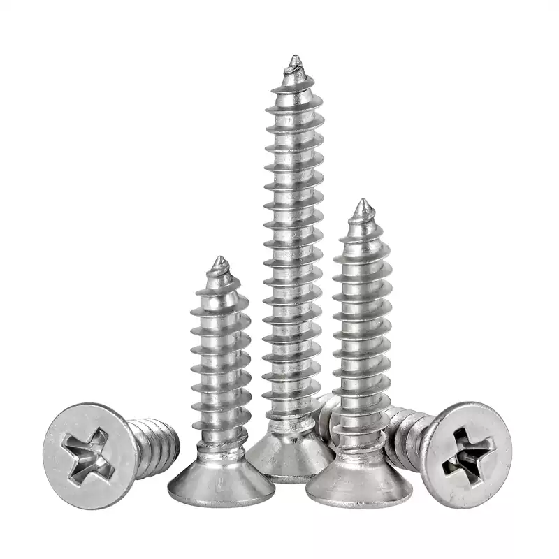 Tianli 304 stainless steel self-tapping screws cross countersunk head flat head screws extended KA wood screws M4*30 (100 pieces)
