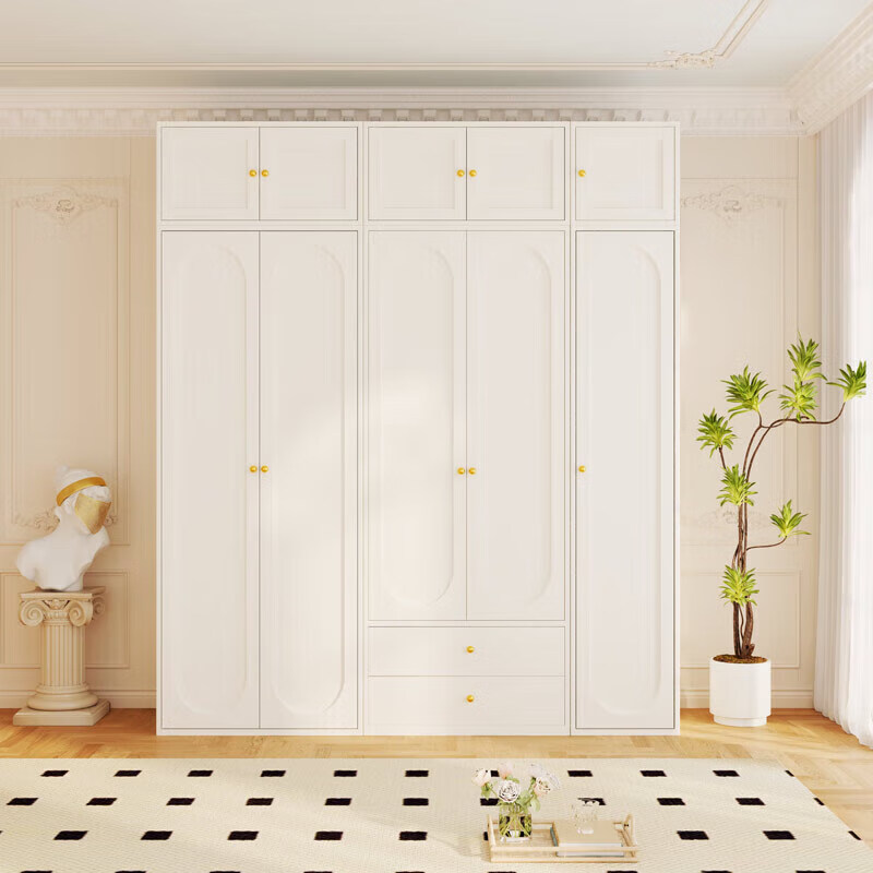 Tangji wardrobe bedroom simple steel iron art environmentally friendly formaldehyde-free large wardrobe storage storage cabinet combination cabinet