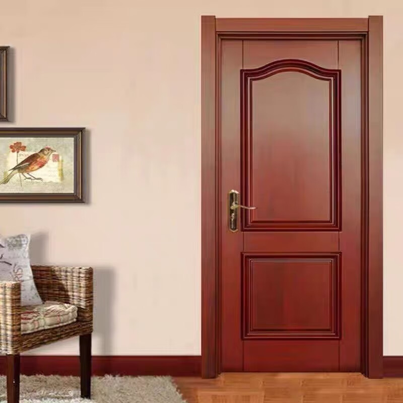 Wen Yijia Thailand pure solid wood rubber wood door indoor bedroom door painted door set bathroom concierge door whole house oak B style