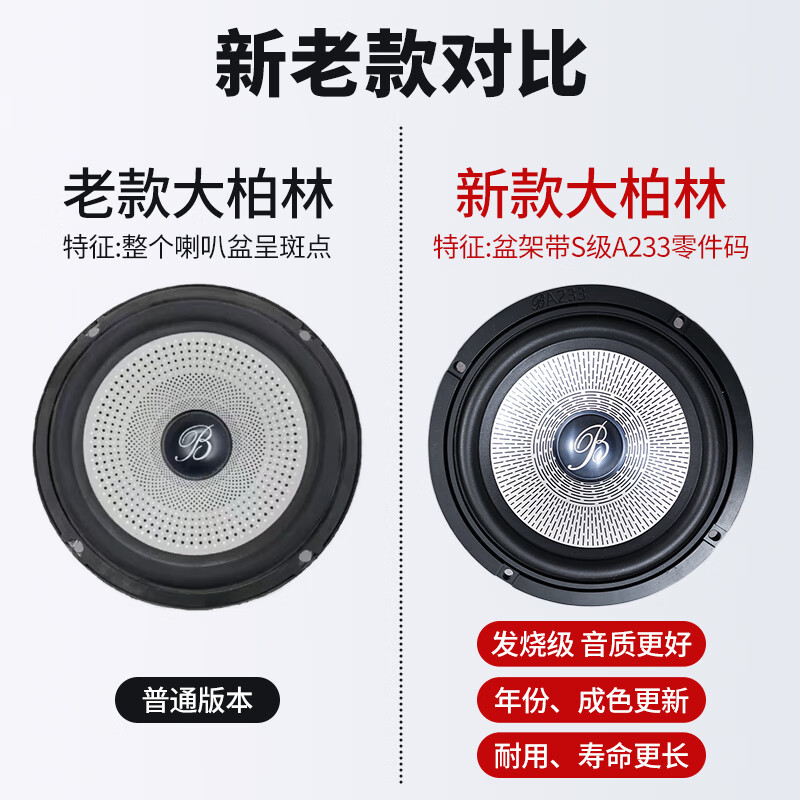 Original imported Berlin Sound 6.5-inch mid-bass treble head car speaker audio modification lossless upgrade 4 tweeters 4 mid-bass