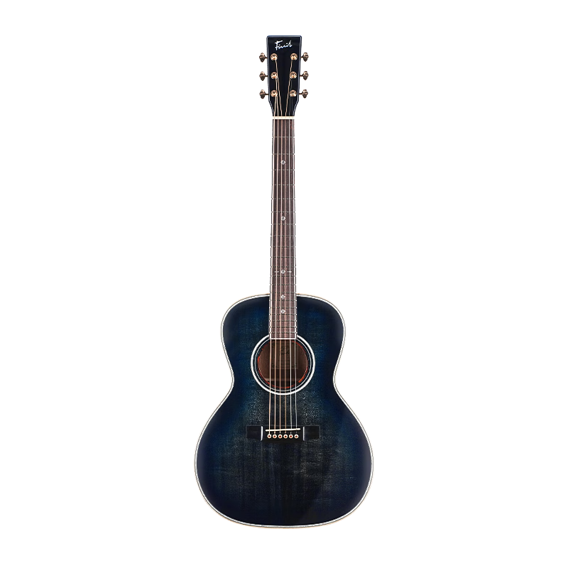 Fivcil Mic mini full single folk guitar 38-inch fingerstyle entry-level advanced travel acoustic guitar Mic-mini | 38-inch 00 barrel deep sea blue bright light