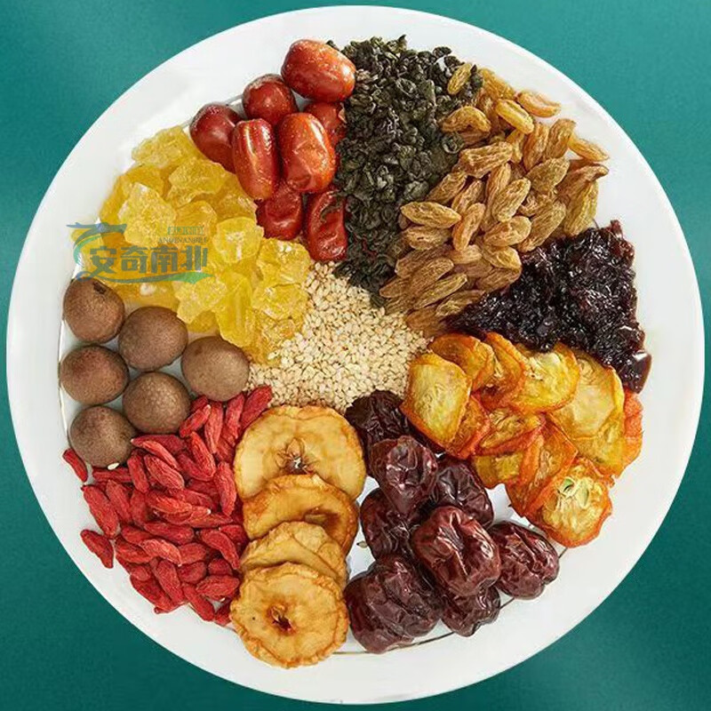 Food Huai Ningxia Babao Tea Rose Sauce Gaiwan Tea Sanbaotai Yinchuan Specialty Authentic Handmade Babao Tea Wolfberry Health Tea Authentic Traditional Old Flavor Babao Tea 1500g 75g*20 bags with rose sauce