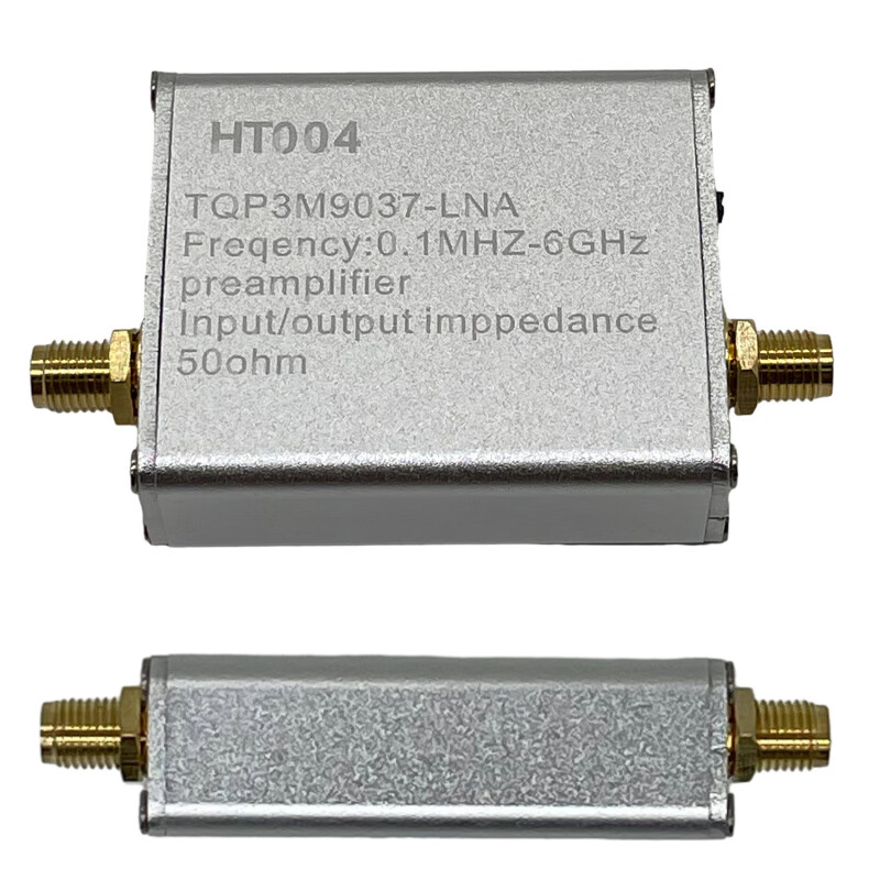 100K-6GHz low noise amplifier 30dB gain front RF radio frequency LNA module signal amplification HT004-with battery (gain 20dB)