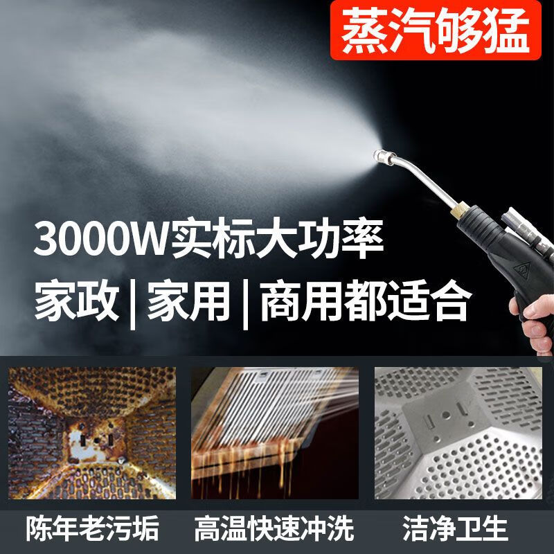 Jingzino Household Steam Cleaner High Temperature and High Pressure Housekeeping Appliances High Temperature Cleaning Air Conditioning Tools Household Multifunctional All-in-One Cleaning Equipment Kitchen Fume and Grease Cleaning Machine Household 11 Models Standard 3200W Function Three-in-One 9KG Water Pressure
