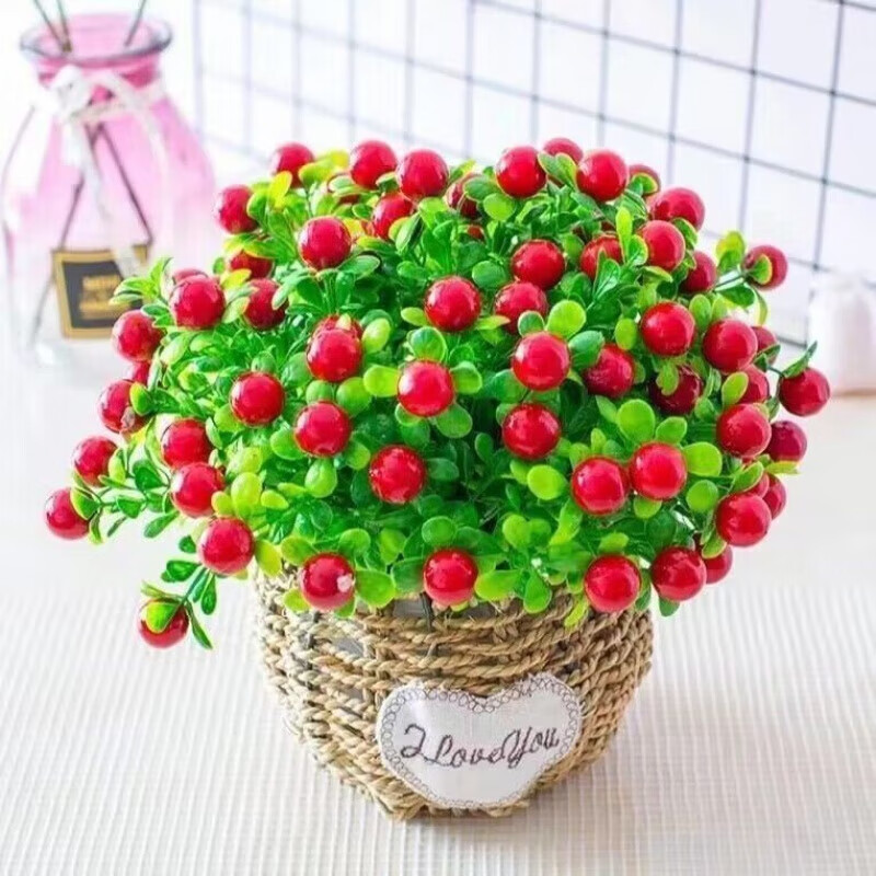 Sunflower bouquet, artificial flowers, artificial flower decorations, living room table, flower pots, green plants, balcony interior decorations, large sunflower + straw pot + butterfly