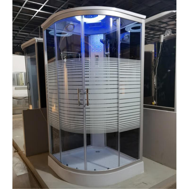 Jomoo 2024 New Luxurious Integrated Shower Room Home Indoor Simple Fan-Shaped Bathroom Integrated Customized Bathroom Black Series Does Not Contain Steam