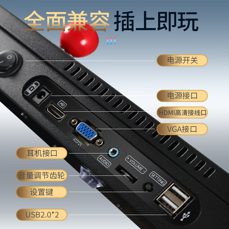 Pandora Ace Joystick Arcade Game Console Connected to TV Home Fighting Double Moonlight Treasure Box Lightning All-in-One Wireless Competition Pandora Portable Screen Folding 2025 New Controller X5 35,000 Games + Archives + Revised Games-Top