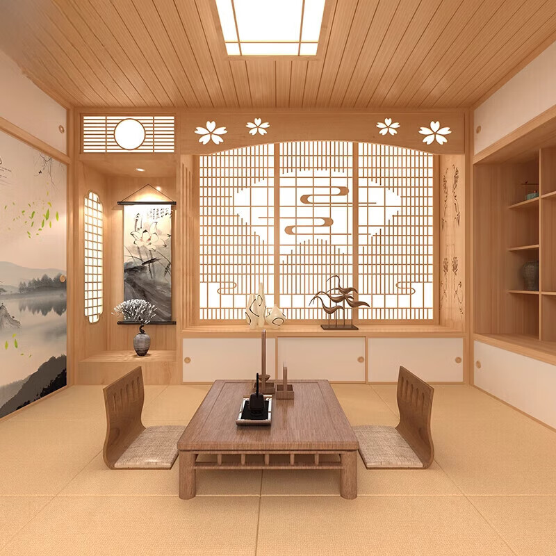 Huale collection room tatami wardrobe integrated Japanese-style Fusma shoji door partition platform bed custom store manager custom deposit