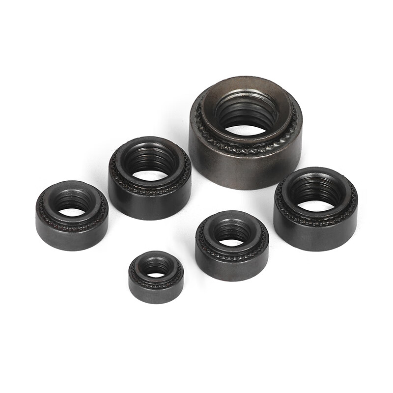 JINGGONG carbon steel hardened natural color rivet nut black pressure nut round pressure plate S-M3M4M5M6M8M10M12 S-M3-0 (200 pieces) carbon steel natural color